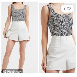 Express body contour leopard tank
